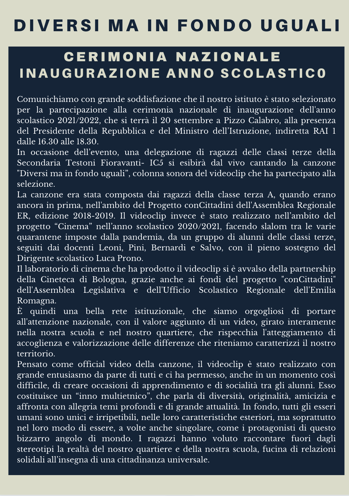 Diversi ma uguali