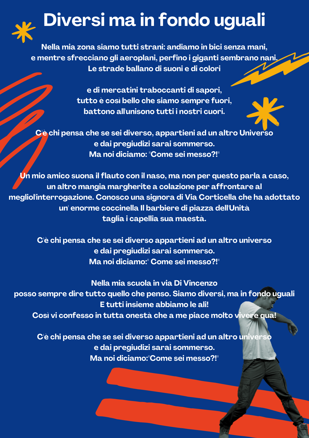 Testo Diversi ma uguali