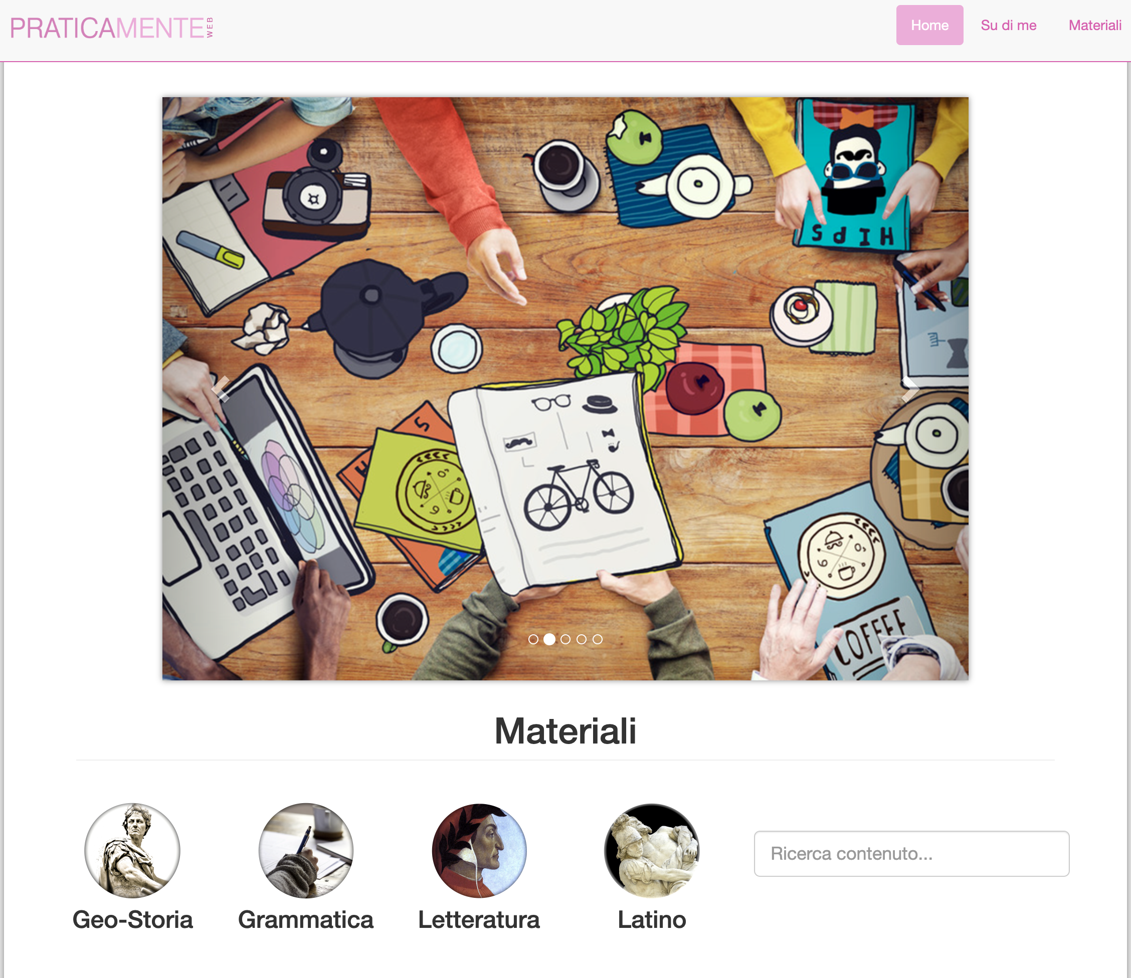 Sito web per materiale didattico